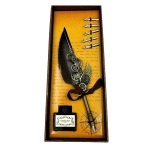 Zestaw do Kaligrafii Retro z Piórem Gęsim i 6 Stalówkami